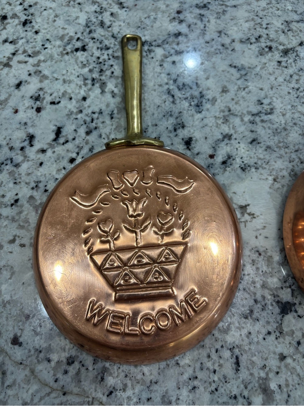 Vintage Cottagecore Copper Wall Decor Molds - Welcome Home Sweet Home Pair - Picture 5 of 9